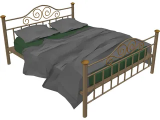 Iron Bed 3D Model preview
