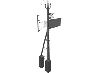 Powerpoles 3D Model preview