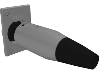 XLR Male Plug and Female Socket 3D Model preview
