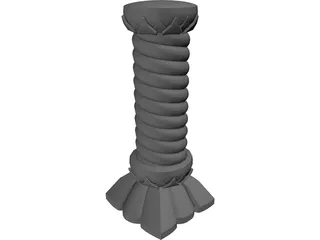Fantasy Column 3D Model preview