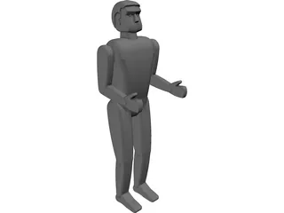 Six Feet Tall Person 3D Model preview