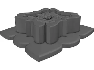 Oriental Fantasy Fountain 3D Model preview