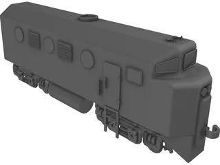 Diesel Locomotive 3D Model preview
