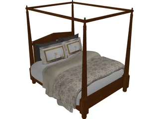 Poster Bed 3D Model preview