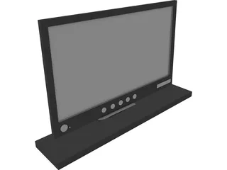 Sony Flat Screen Monitor 3D Model preview