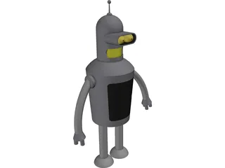 Futurama Bender 3D Model preview