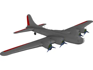 Boeing B-17 Flying Fortress 3D Model preview