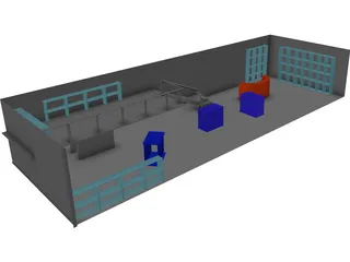 Room and Office 3D Model preview