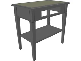 Walnut Nightstand 3D Model preview