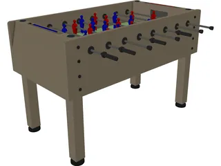 Foosball Table 3D Model preview