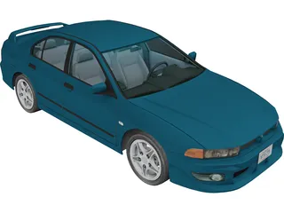 Mitsubishi Galant VR6 3D Model preview