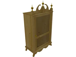 Pillar Clock 3D Model preview