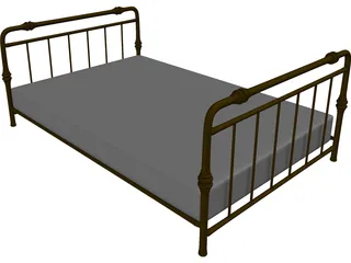 Bronze Bed 3D Model preview