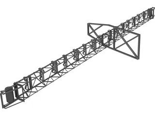 Conveyor 24m 3D Model preview