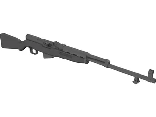 SKS Rifle 3D Model preview