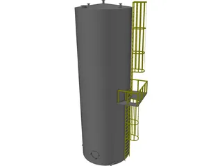Tank, Vertical, UL 142, 29600 gallons 3D Model preview