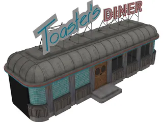 Roadside Diner 3D Model preview