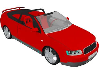 Audi A4 Cabrio [Tuned] 3D Model preview