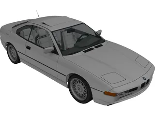 BMW 850i (E31) (1989-1994) 3D Model preview