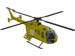 MBB BO 105 3D Model preview
