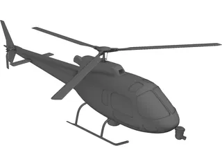 Eurocopter AS-350 B2 Squirrel Ecureuil 3D Model preview