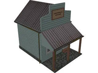 Short Shop 3D Model preview