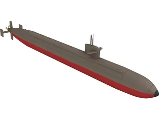 USS Dallas 3D Model preview