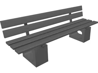 Outdoor Seat 3D Model preview