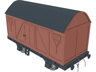 Goods Wagon 3D Model preview