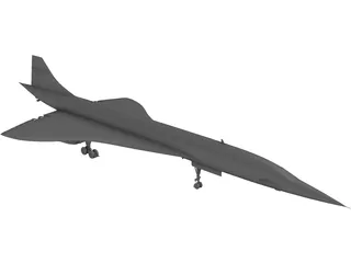 Concorde 3D Model preview