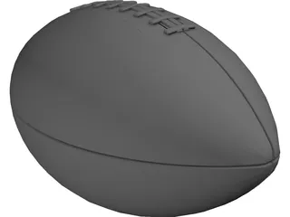 American Football Ball 3D Model preview