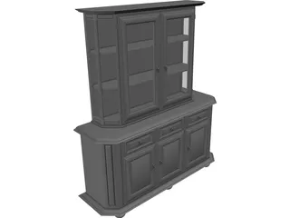 Wood Hutch 3D Model preview