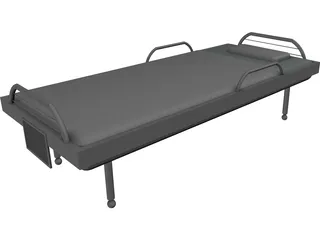 Hospital Bed 3D Model preview
