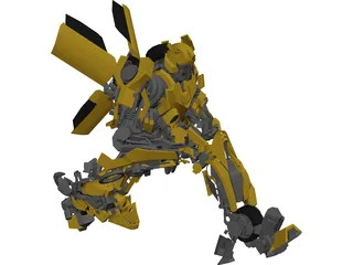 Transformers Movie Bumblbee - 77 Camaro 3D Model preview