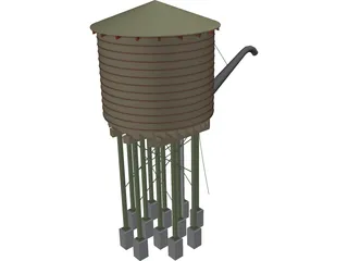 Water Tower 3D Model preview