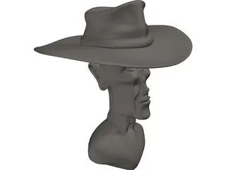 Cowboy Head 3D Model preview