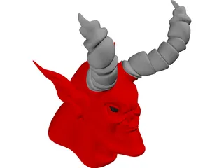 Demon Head 3D Model preview