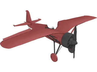 PZL P.11C 3D Model preview