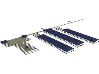 Boat Docks 3D Model preview