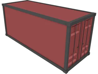 Container 20ft 3D Model preview
