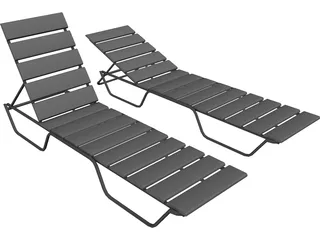 Sun Chair 3D Model preview