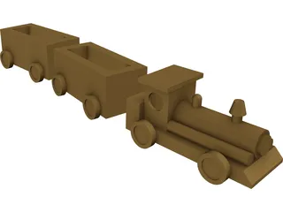 Toy Train 3D Model preview