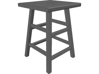 Museum Stool 3D Model preview