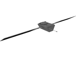 Globalstar Satellite 3D Model preview