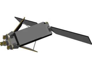 Iridium Constellation Satellite 3D Model preview