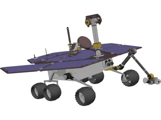 Mars Spirit Rover Exploration 3D Model preview