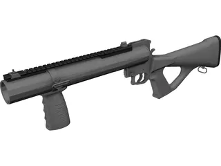 40MM Grenade Launcher 3D Model preview