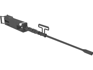 12.7 Browning M2 3D Model preview