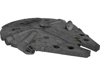 Star Wars Millenium Falcon 3D Model preview