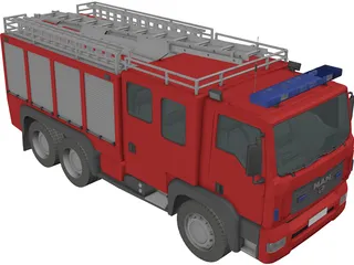 MAN TGL Fire Engine 3D Model preview